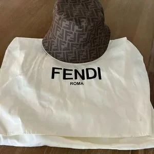 Fendi | Accessories | Fendi Black Bucket Hat With White Trim  display picture 2